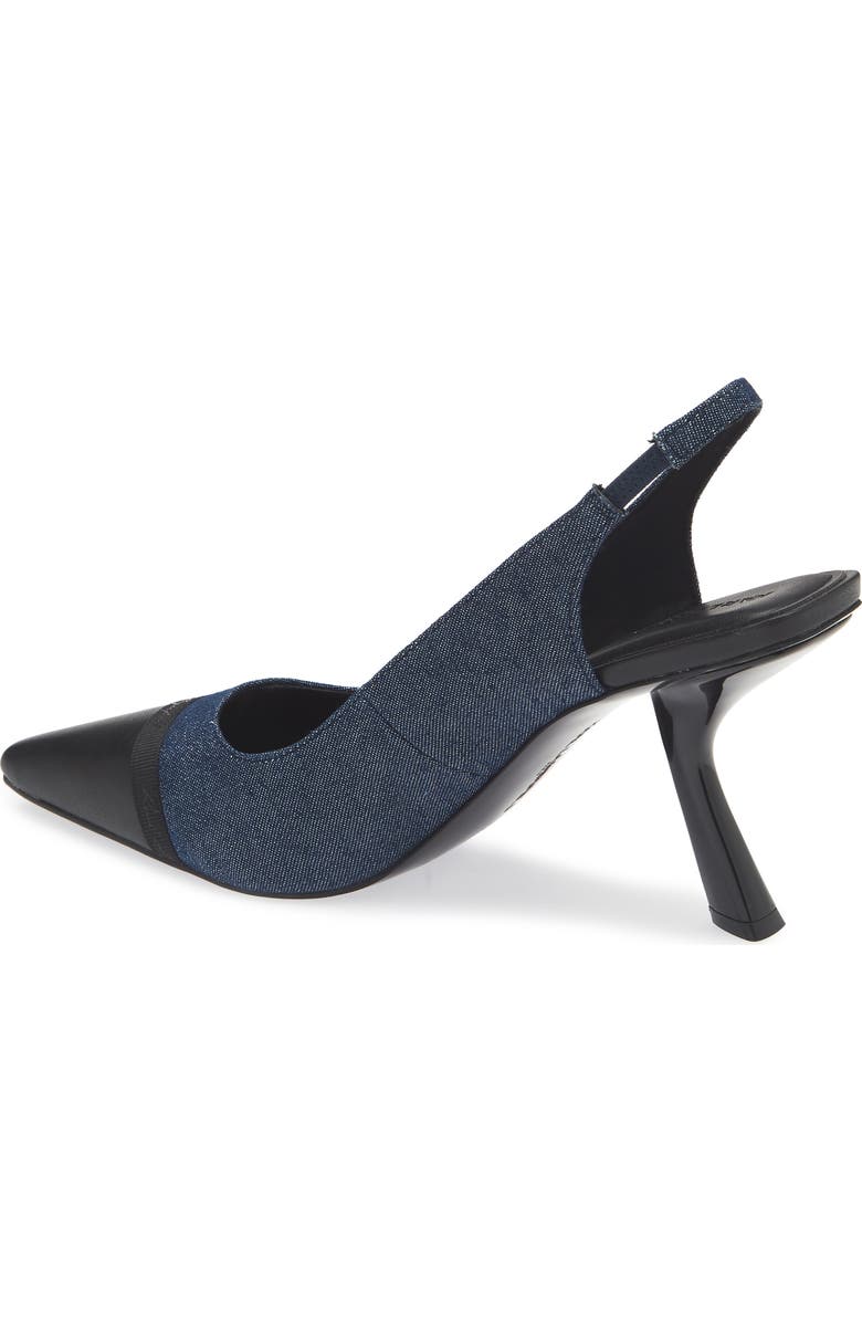 KARL LAGERFELD PARIS Kinsley Slingback Pump, Alternate, color, Navy/ Black