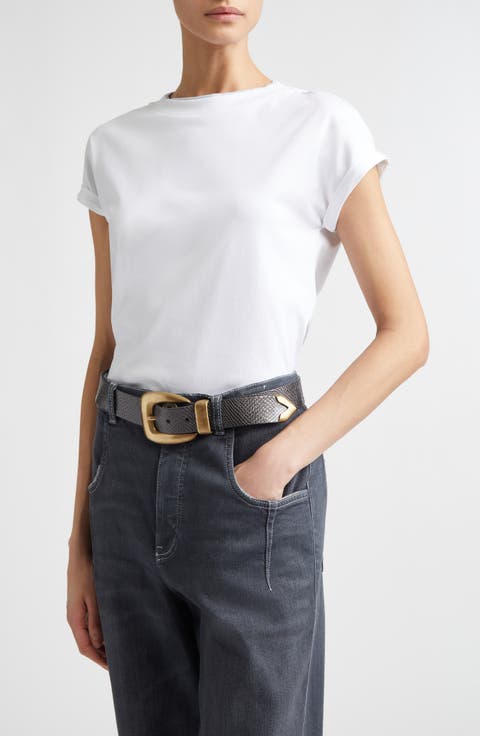 Layered Crewneck Cotton T-Shirt