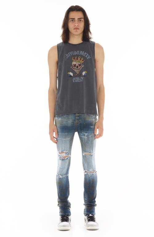 Cult Of Individuality Punk Ripped Super Skinny Jeans