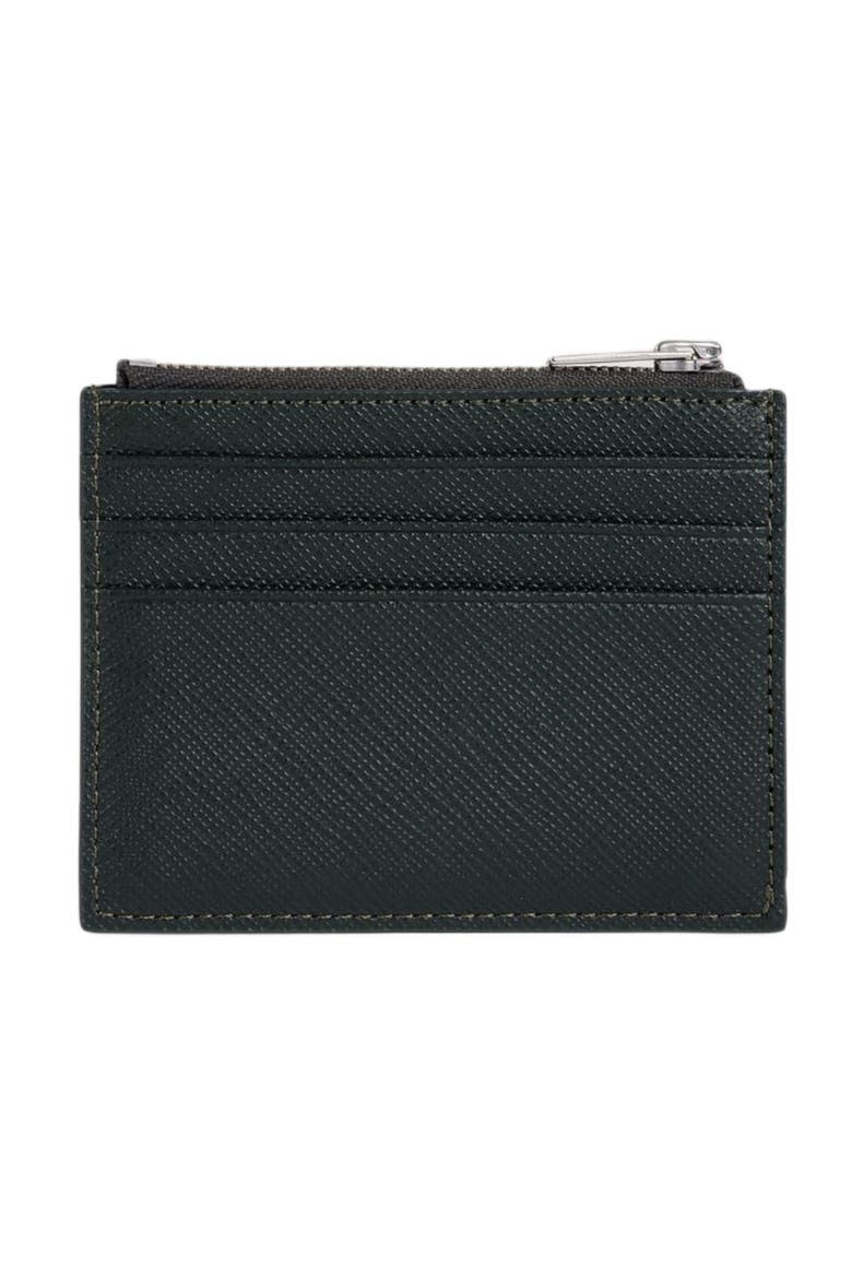 Reconstituted Leather Card Holder, Alternate, color, Green