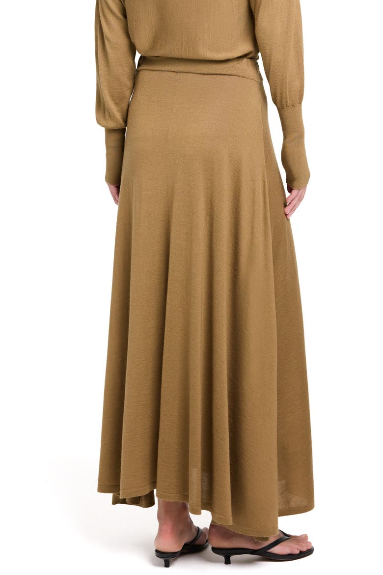 Wool & Silk Handkerchief Hem Knit Maxi Skirt, Alternate, color, ERMINE