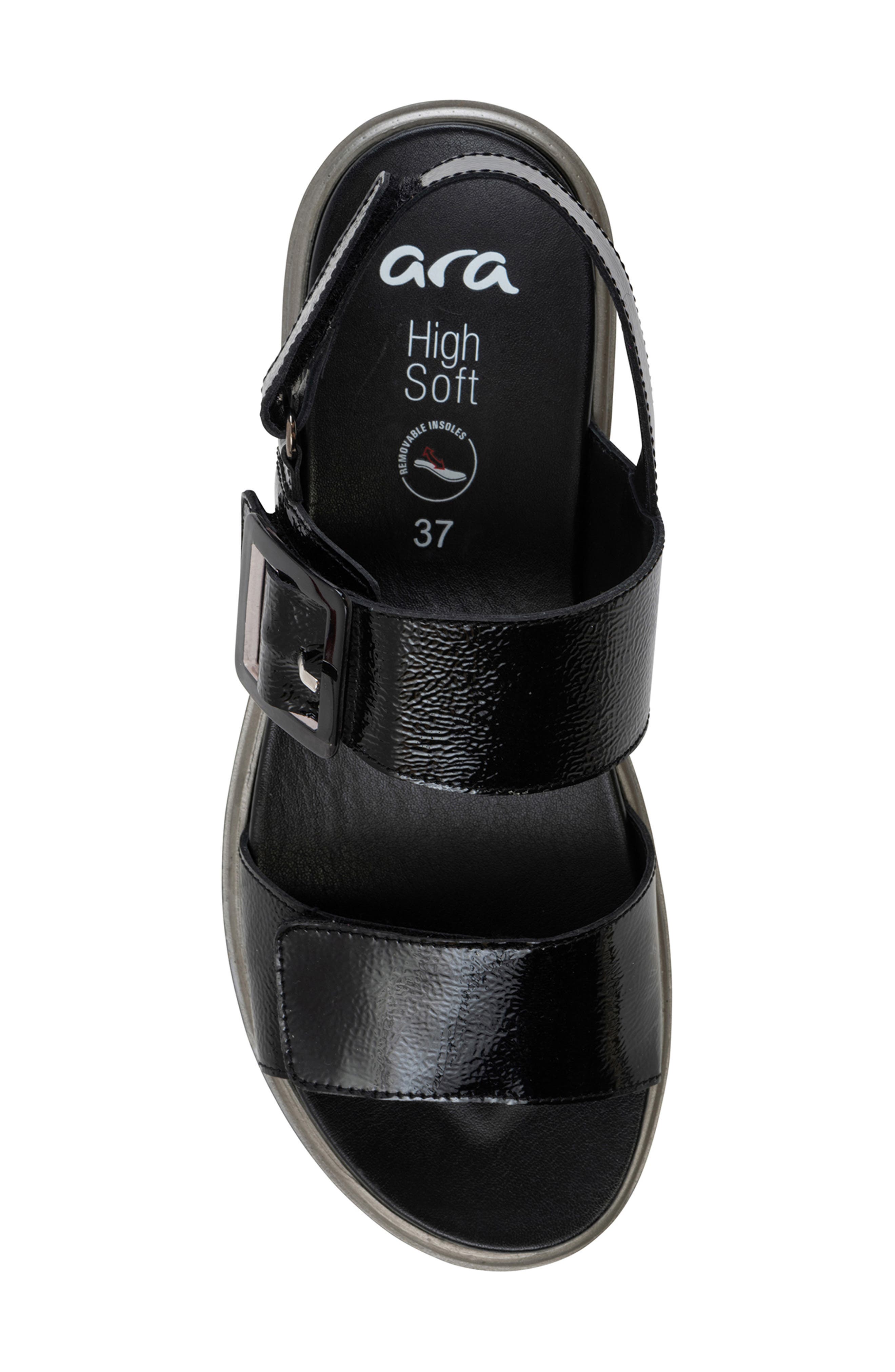 ara Marbella Slingback Platform Sandal, Alternate, color, Black