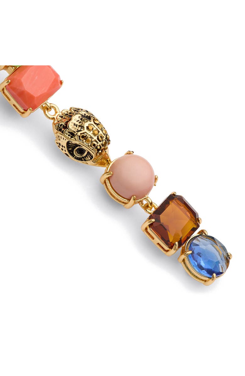 Kurt Geiger London Mixed Crystal & Semiprecious Stone Linear Drop Earrings, Alternate, color, Crystal Multi