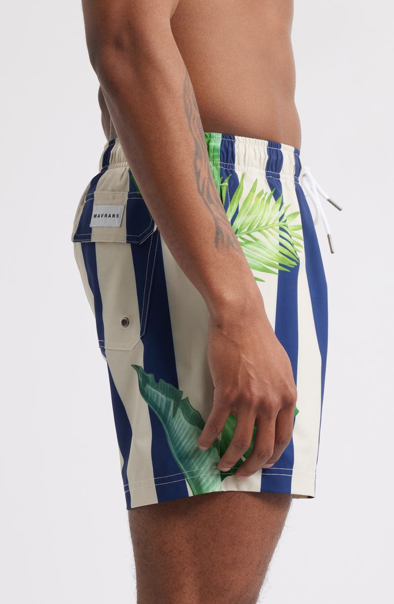 MAVRANS Green Palm Swim Trunks, Alternate, color, Green