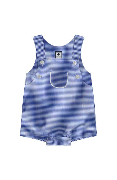 George Classic Romper Blue Mini Check