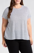 Eileen Fisher Stripe Organic Linen T-Shirt