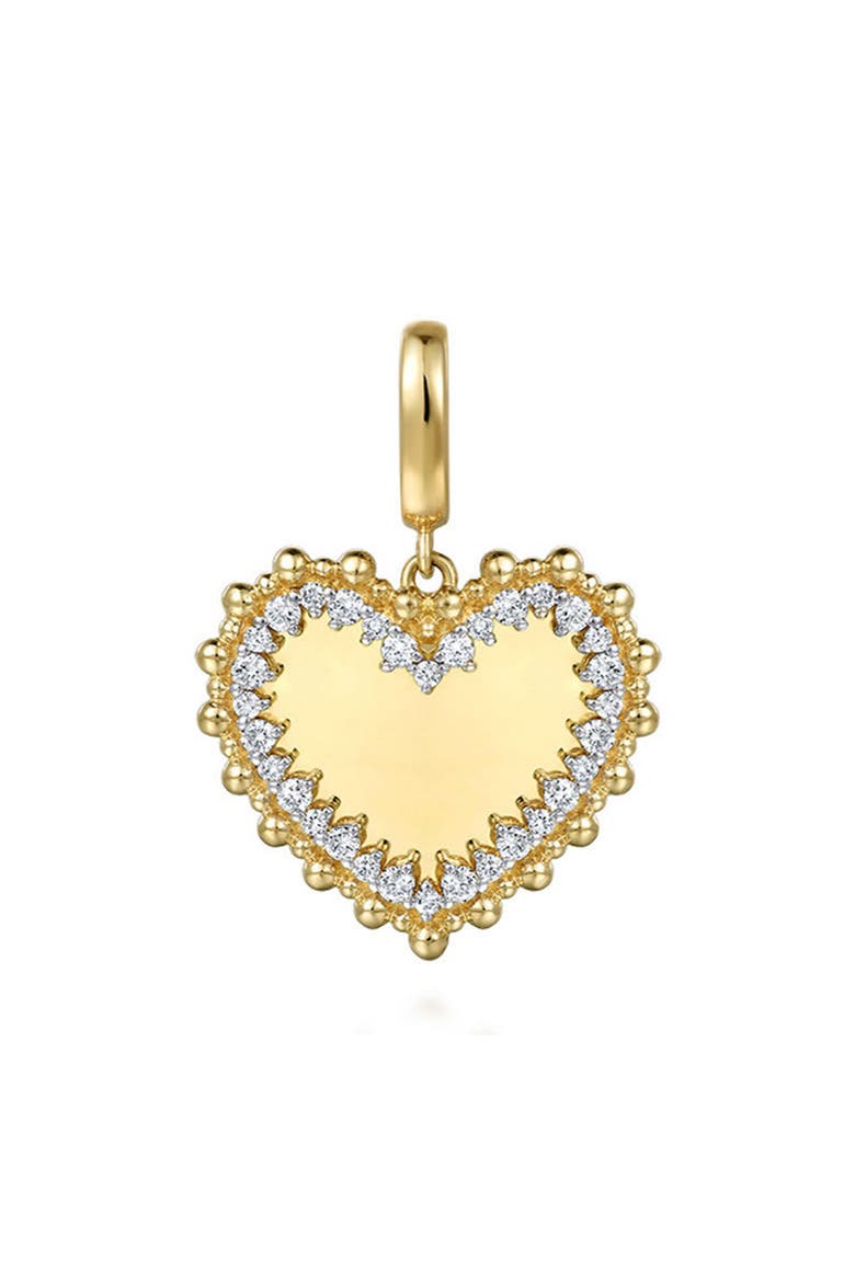 Bujukan Diamond Heart Pendant, Main, color, GOLD