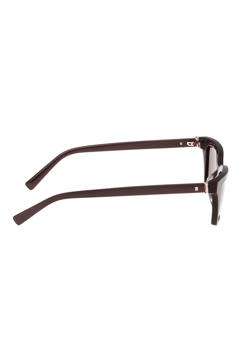 52mm Cat Eye Sunglasses, Alternate, color, SHINY BORDEAUX / BROWN
