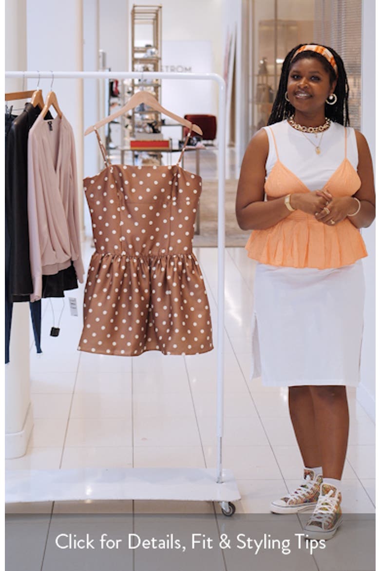 Polka Dot Taffeta Fit & Flare Minidress video