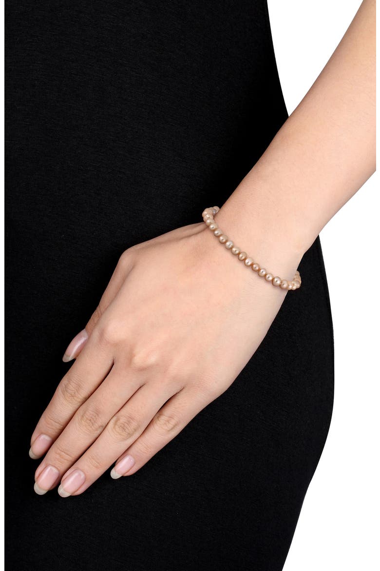 5-5.5mm Cultured Freshwater Pearl Bracelet, Alternate, color, PINK