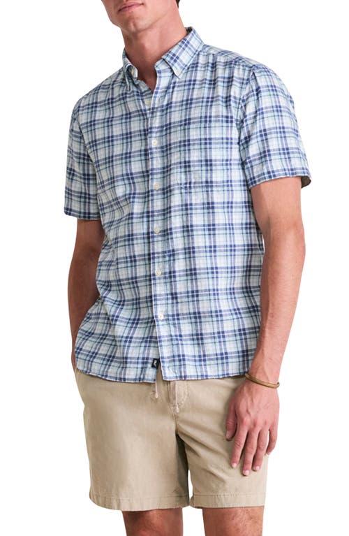 Vineyard Vines Coskata Island Plaid Short Sleeve Button-down Shirt In Neutral
