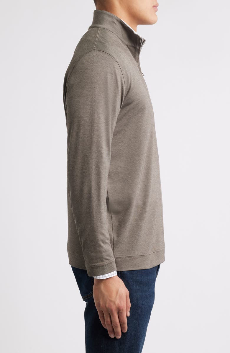 Pima Cotton & Modal Blend Piqué Quarter Zip Pullover