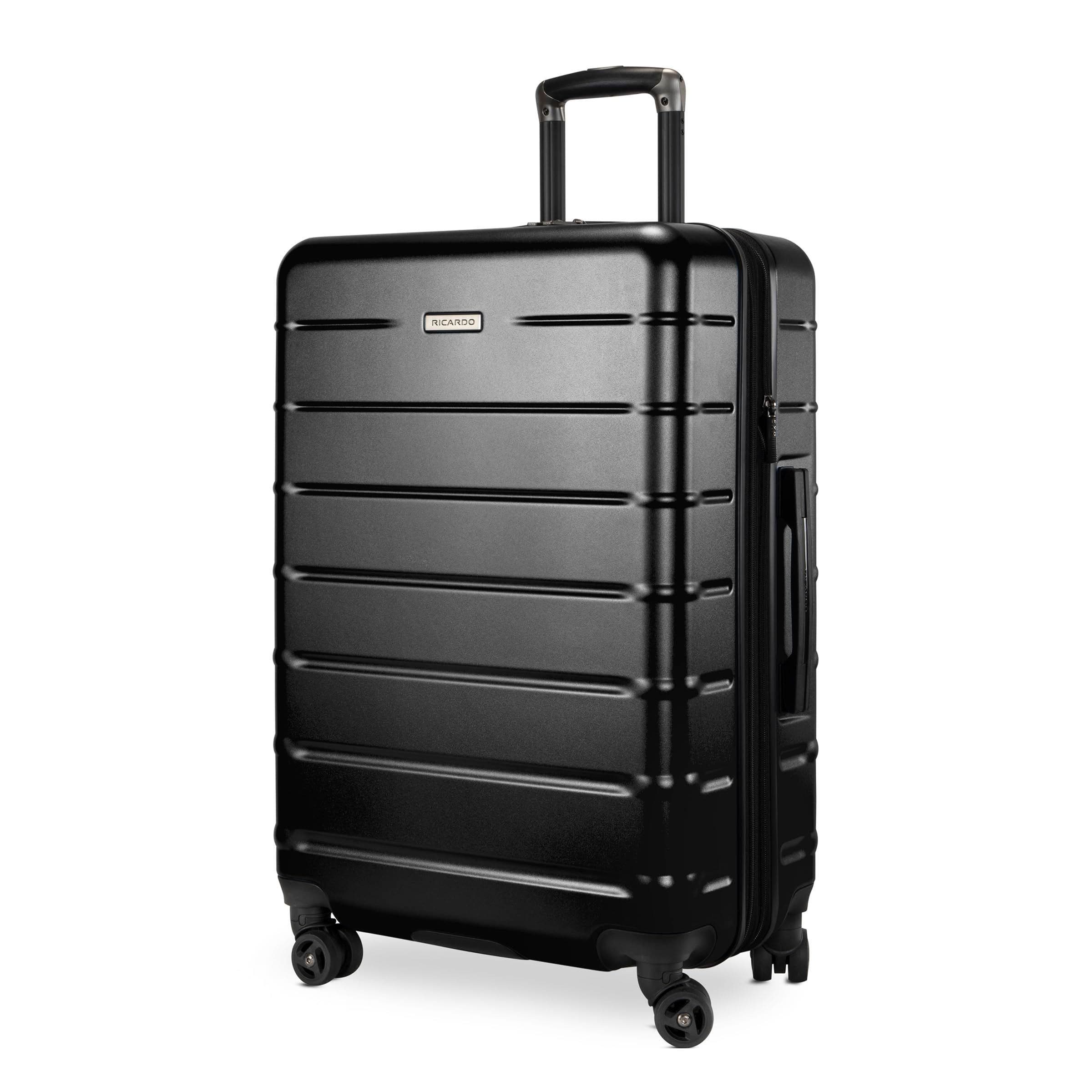 Ricardo Beverly Hills Cambria Hardside Luggage 24-inch Medium Checked, Main, color, Black Pearl
