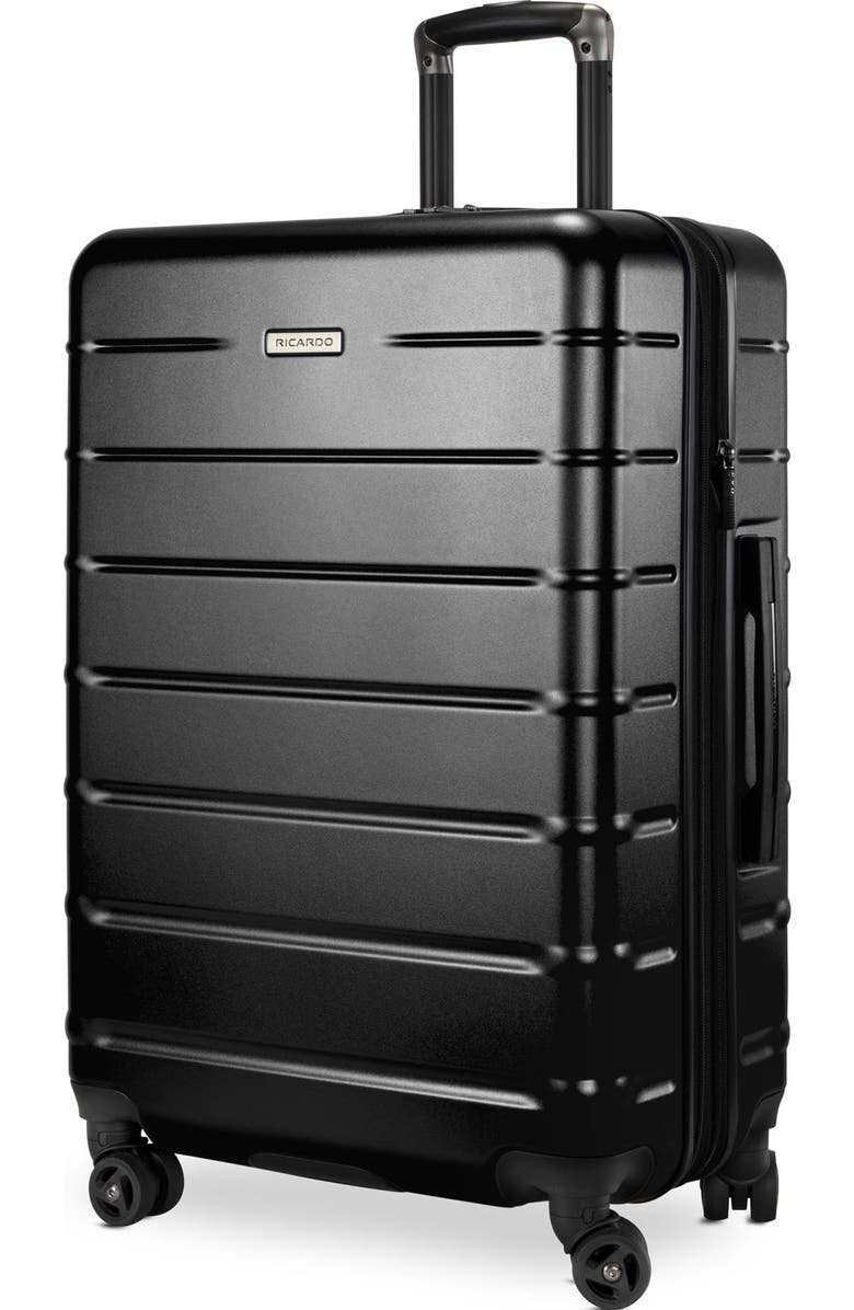 Ricardo Beverly Hills Cambria Hardside Luggage 24-inch Medium Checked, Main, color, Black Pearl