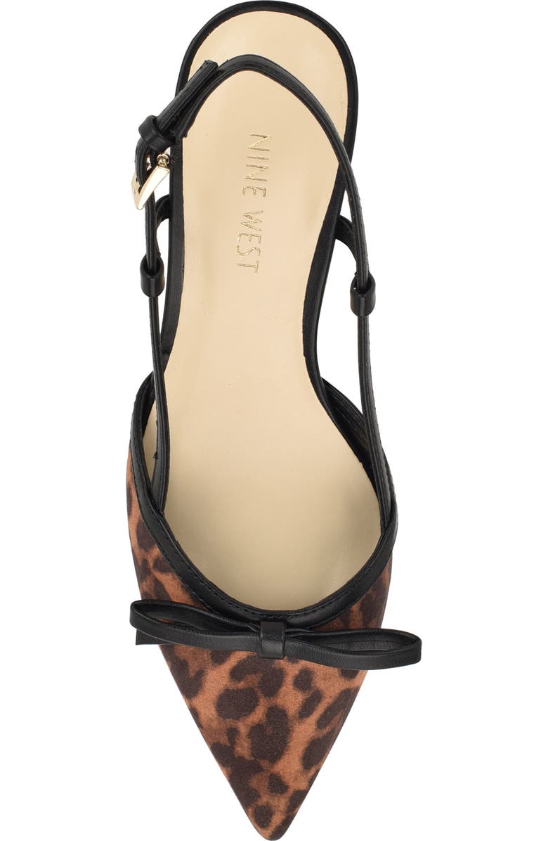 Nine West Reissa Slingback Pointed Toe Pump, Alternate, color, Dark Natural