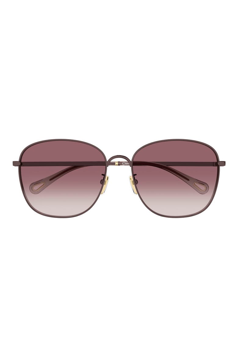CH0407SK 59mm Gradient Polarized Round Sunglasses, Main, color, BROWN
