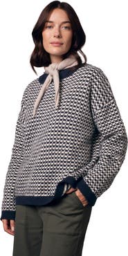 Celtic & Co. Micro Check Funnel Neck Sweater