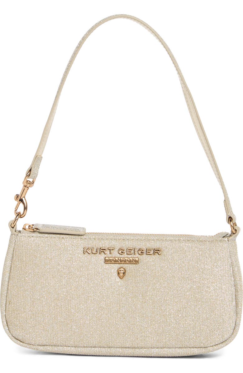 Kurt Geiger London Highgate Small Wristlet Shoulder Bag, Main, color, Silver Com