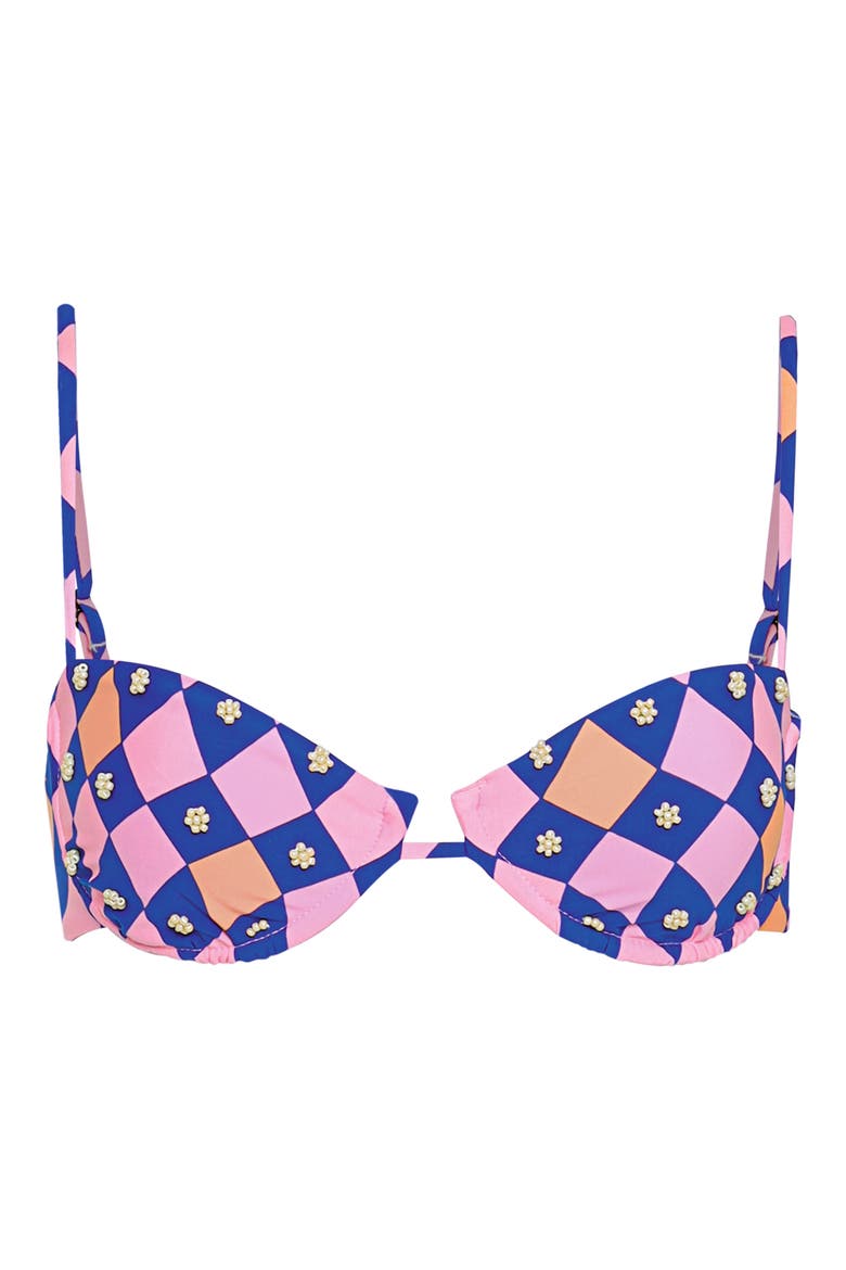 Like a Diamond Amatista Reversible Underwire Bikini Top, Alternate, color, PINK OVERFLOW
