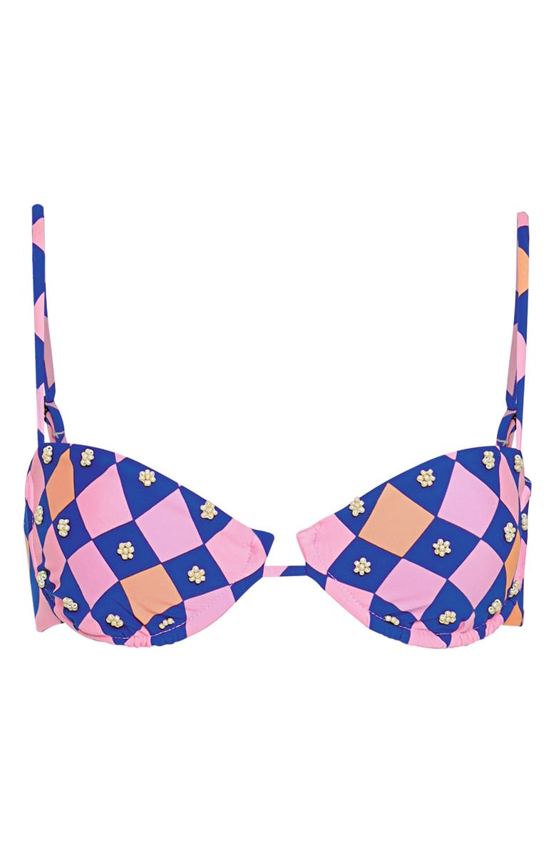 Maaji Like a Diamond Amatista Reversible Underwire Bikini Top, Alternate, color, Pink Overflow