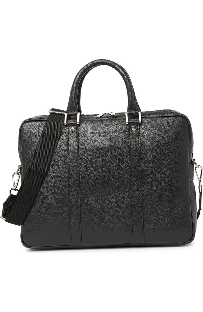 MAISON HERITAGE Leather Briefcase Shoulder Bag, Main, color,