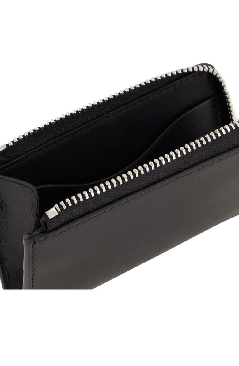 Vince Zip Top Leather Card Case, Alternate, color, Black