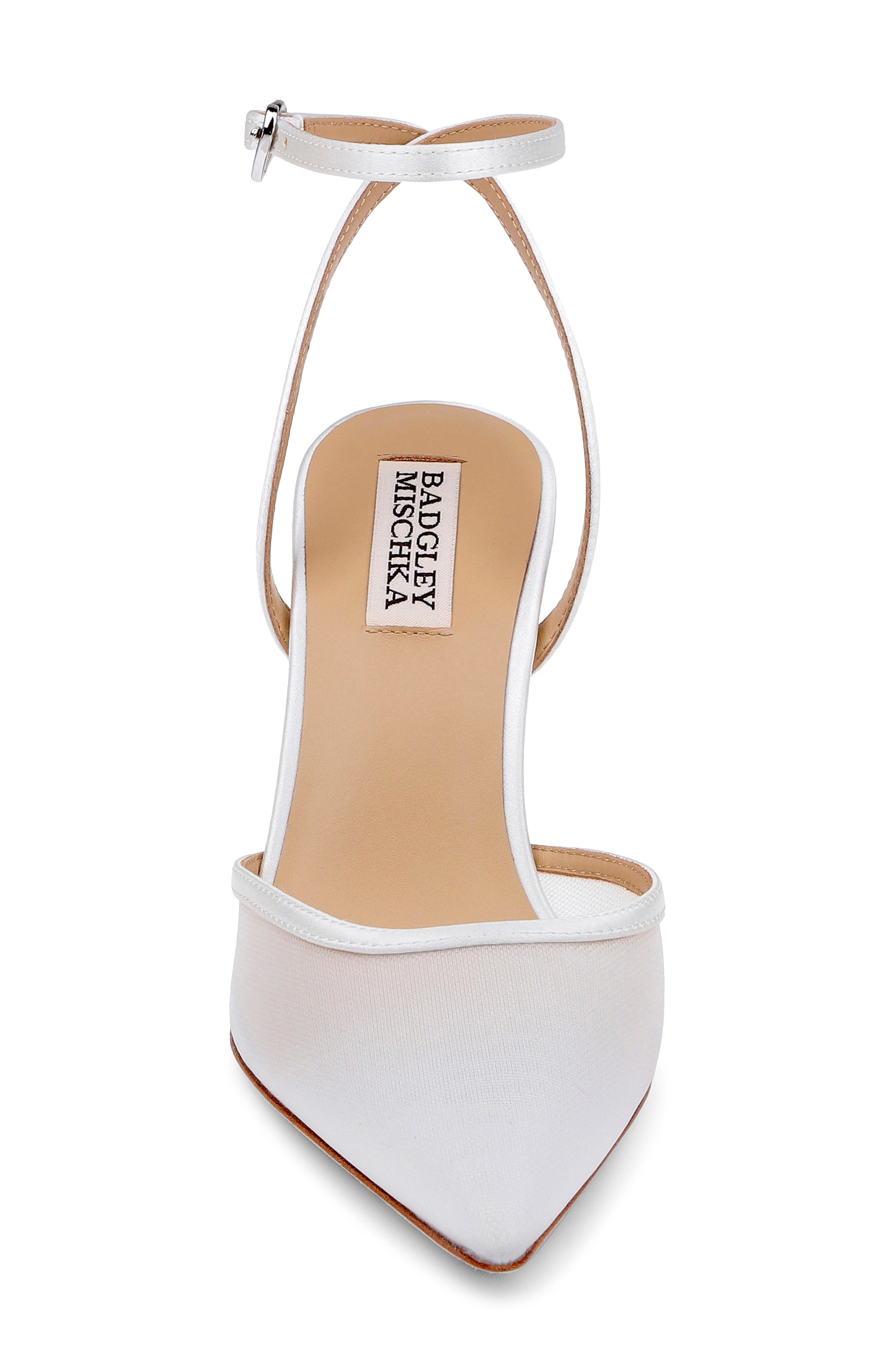 Yordan Ankle Strap Pump, Alternate, color, WHITE SATIN