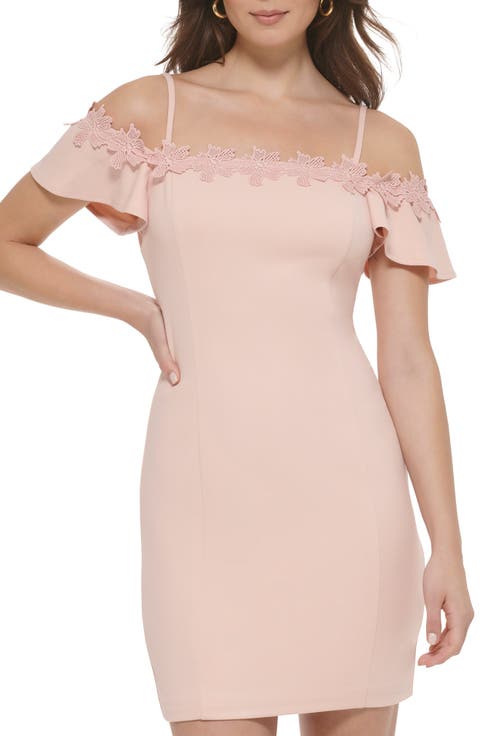 Off-the-Shoulder Scuba Crepe Dress