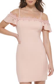 Kensie Off-the-Shoulder Scuba Crepe Dress