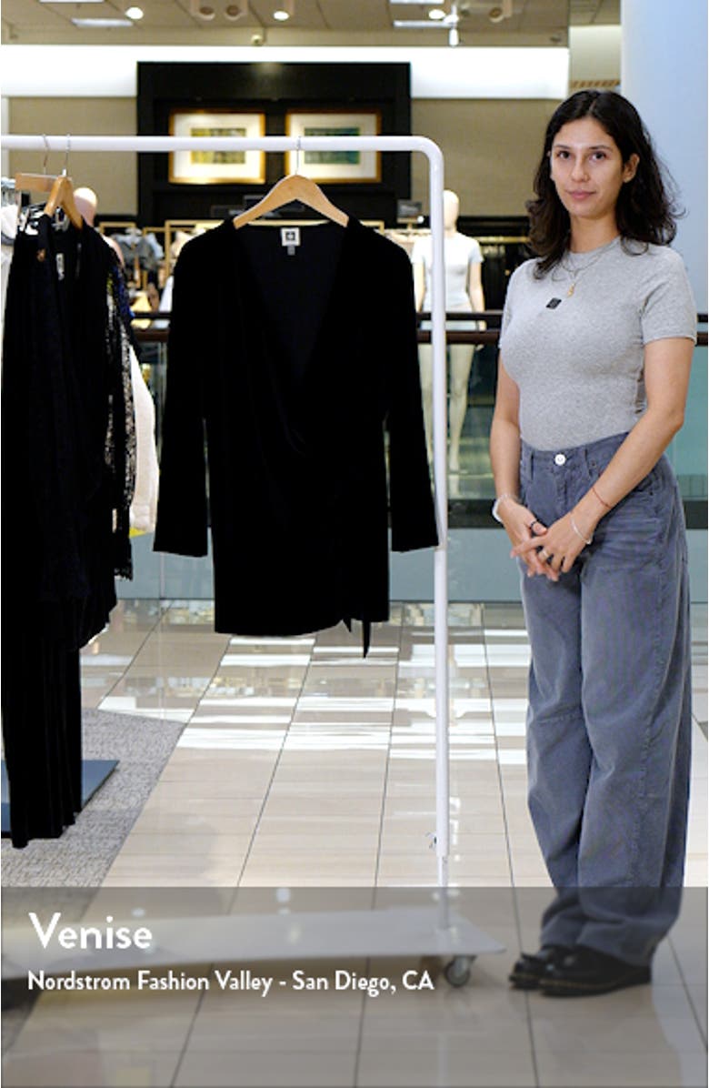 Stretch Velour Wrap Top, sales video thumbnail