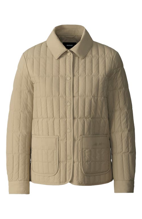 Mackage Dulcia Quilted Down Jacket In Light Camel