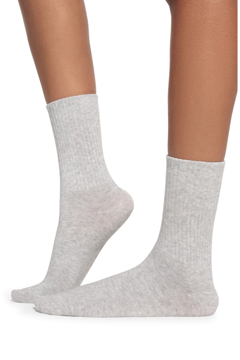 5-Pack Cotton Blend Sport Socks, Alternate, color, LIGHT HEATHER GREY MULTI