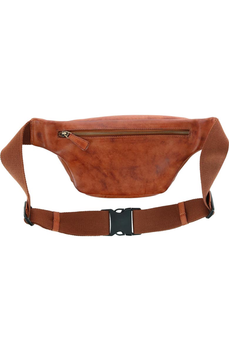 Trafalgar Caelen Leather Adjustable Waist Pack Sling Bag, Alternate, color, Cognac