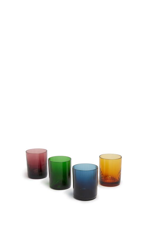 La Doublej Liquor Glasses Set Of 4 In Rainbow Mix Multicolor