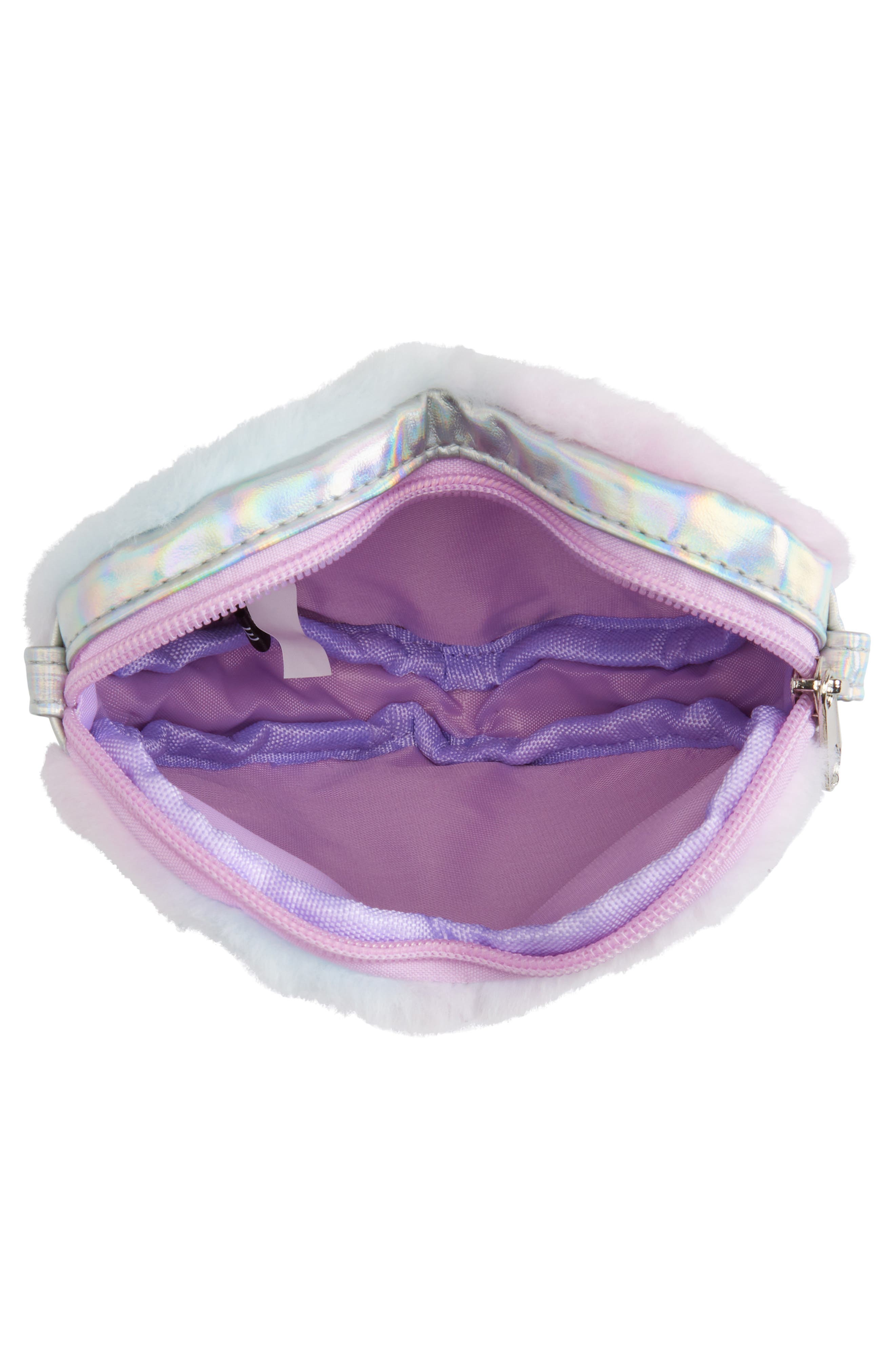 Capelli New York Kids' Faux Fur Heart Crossbody Bag, Alternate, color, Cool Combo