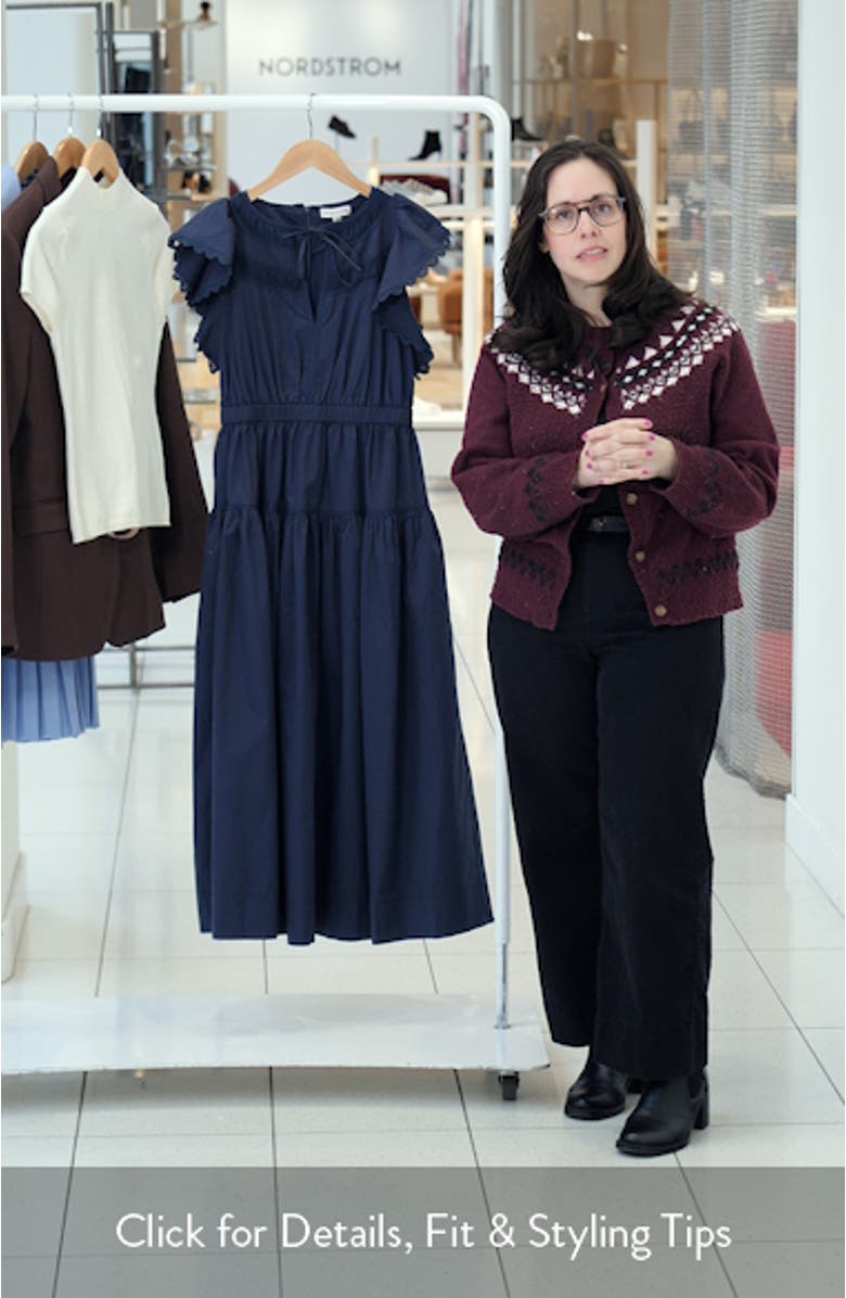 Flutter Sleeve Midi Dress, sales video thumbnail