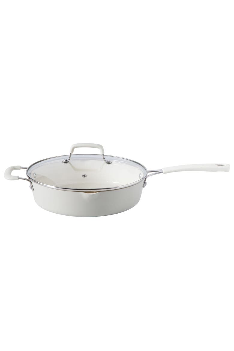 Heathland 10-Piece Ceramic Nonstick Aluminum Cookware Set, Alternate, color, Linen White