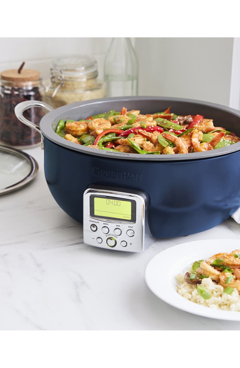 GreenPan Elite 6-Quart Essential Smart Skillet, Alternate, color, Graphite