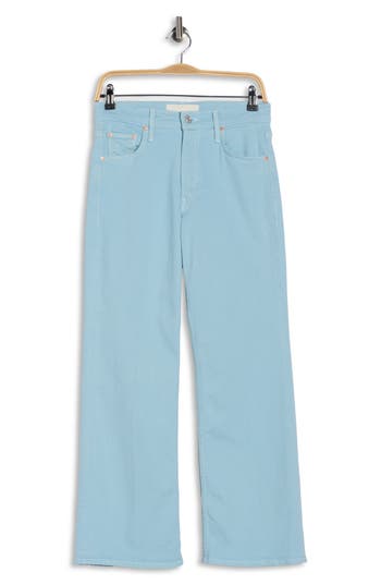 Mother The Bookie Flood Ankle Crop Pants In Blue