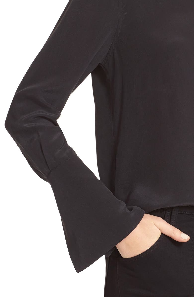 Equipment Kenley Bell Cuff Silk Blouse, Alternate, color, 