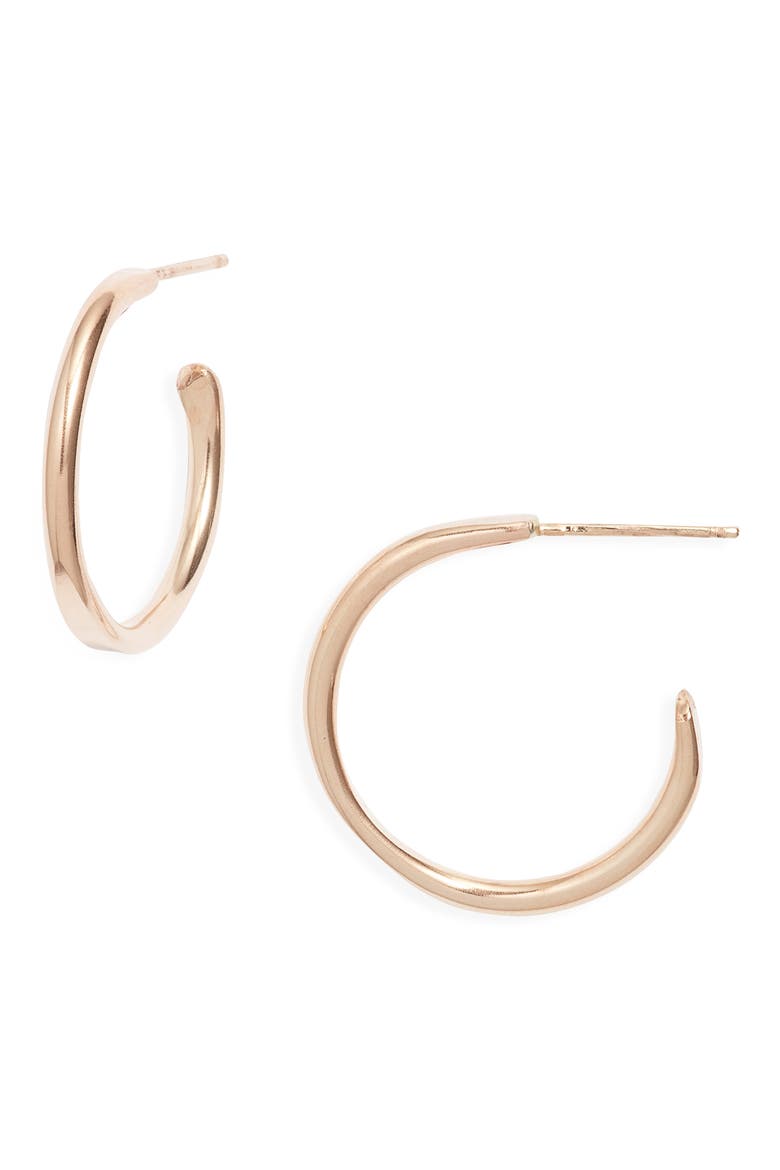 Small Loom Hoop Earrings, Main, color, GOLD FILL