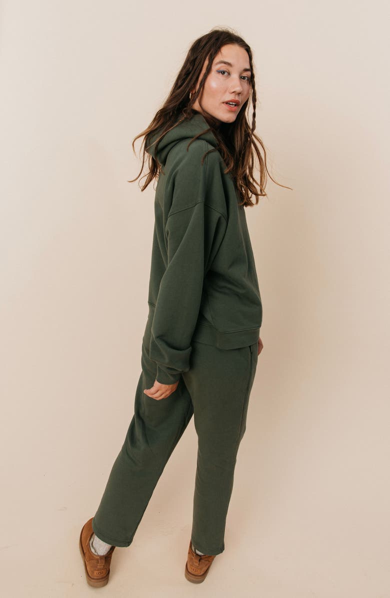 Ocio Women's Organic Cotton Teddy Oversized Hoodie, Alternate, color, Stone