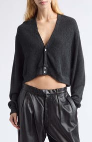 R13 Cropped Merino Wool Cardigan