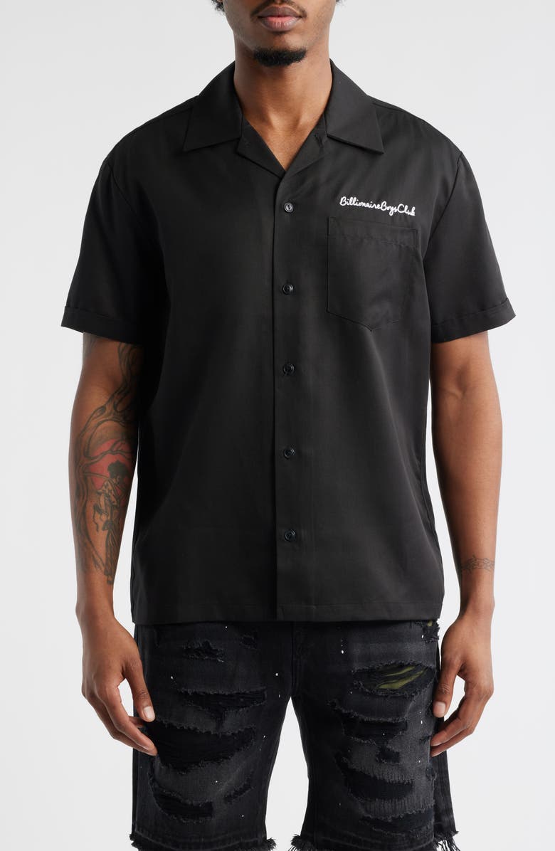 Billionaire Boys Club Antimatter Logo Camp Shirt, Main, color,