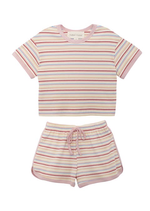 Sunset Sherbet Short Sleeve Two Piece Set (Toddler, Little Kid & Big Kid)