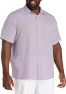 Harbor Bay by DXL Microfiber Comfort Grid Sport Shirt