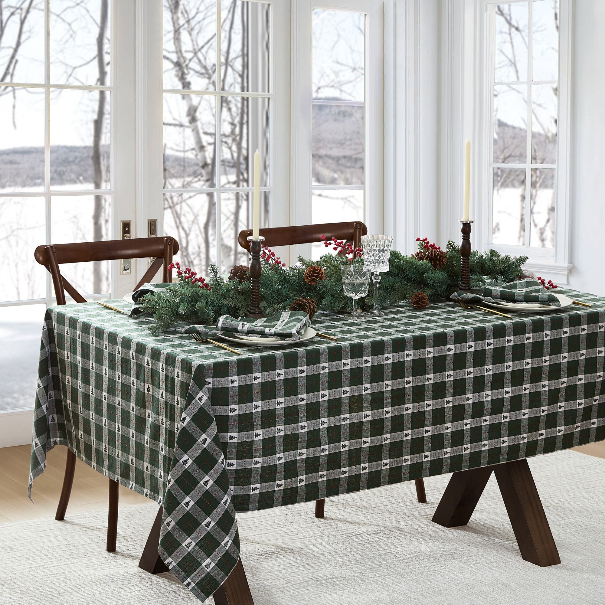 Threadmade Sherwood Tree Dobby Rectangle Tablecloth | Nordstrom
