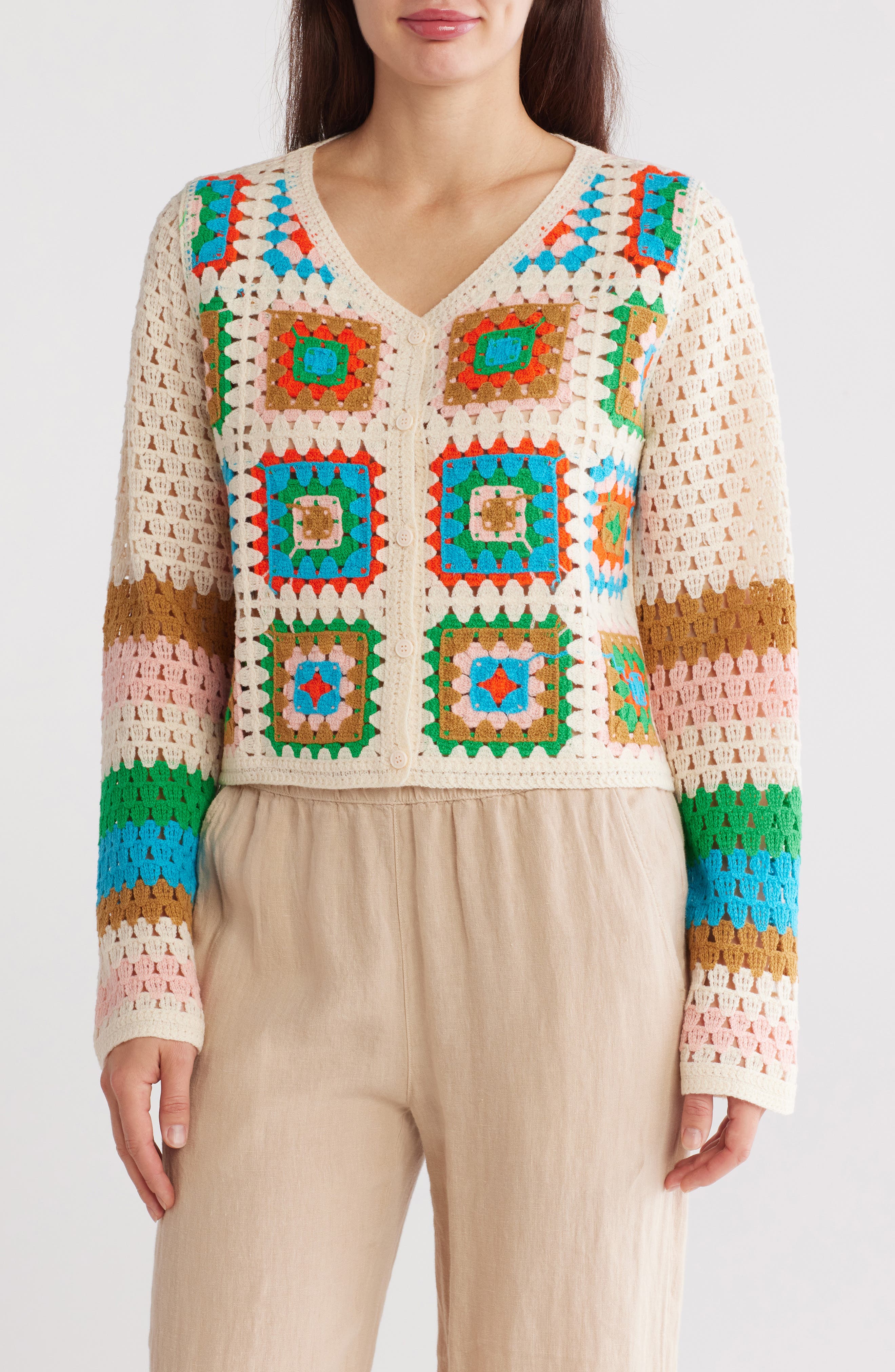 Forgotten Grace Crochet Sweater Cardigan