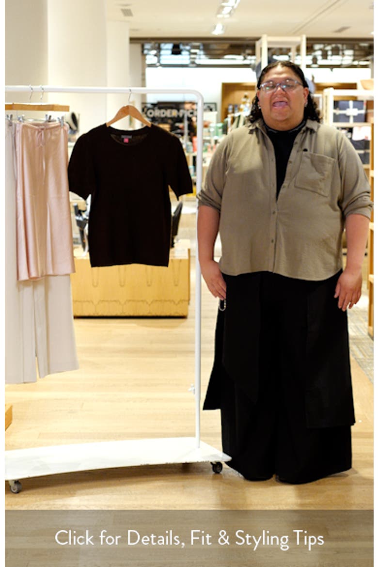 Short Puff Sleeve Sweater video