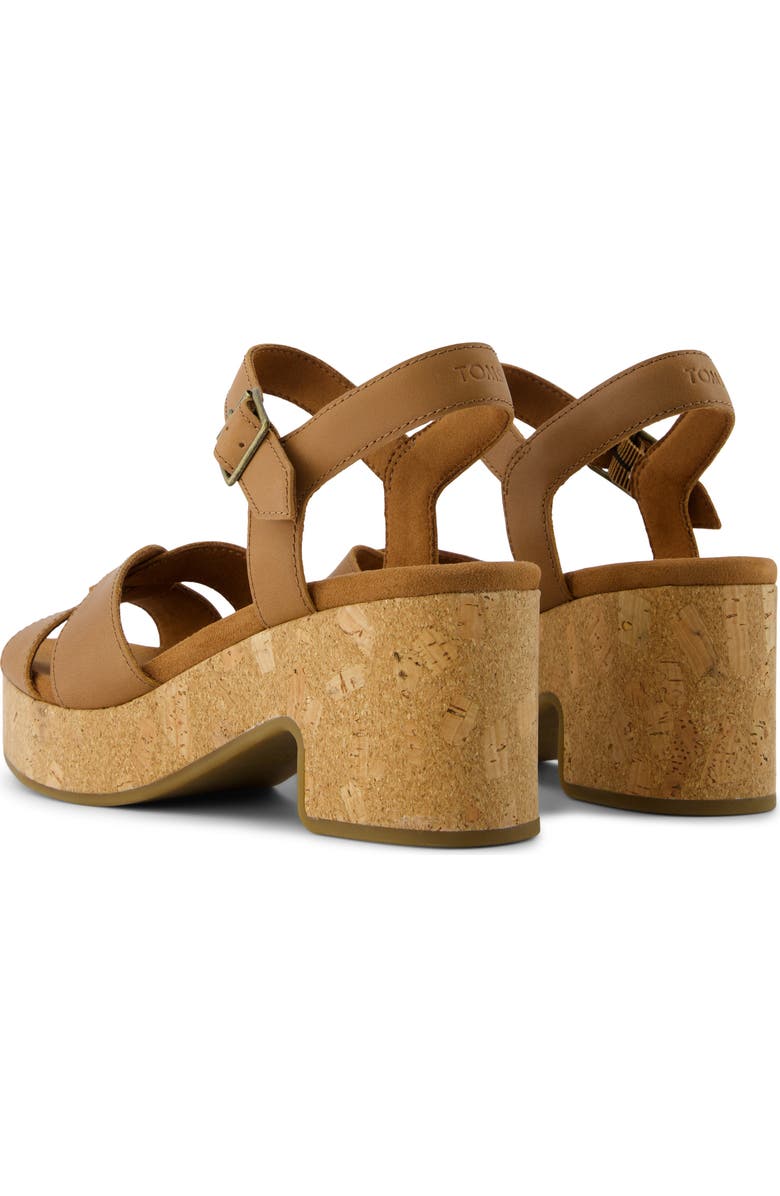 TOMS Isla Platform Sandal, Alternate, color, Brown